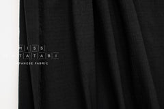 Japanese Fabric Momiji Tsumugi Washed Dobby - shikkoku - 50cm