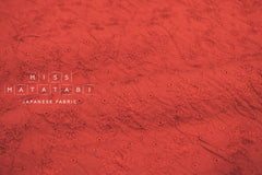 Japanese Fabric Shokunin Collection Sun-Dried Embroidered Floral Cotton Batiste - red - 50cm