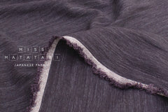 Japanese Fabric Shokunin Collection Washed Yarn-Dyed Rayon Linen Blend - eggplant - 50cm