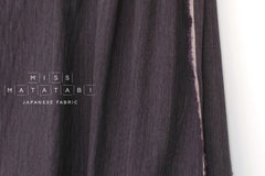 Japanese Fabric Shokunin Collection Washed Yarn-Dyed Rayon Linen Blend - eggplant - 50cm