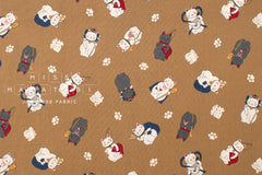 Japanese Fabric Seven Lucky Cats - A - 50cm