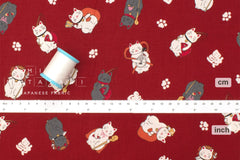 Japanese Fabric Seven Lucky Cats - B - 50cm