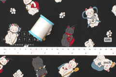 Japanese Fabric Seven Lucky Cats - F - 50cm