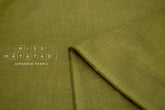 DEADSTOCK Japanese Fabric Slub Cotton - green - 50cm