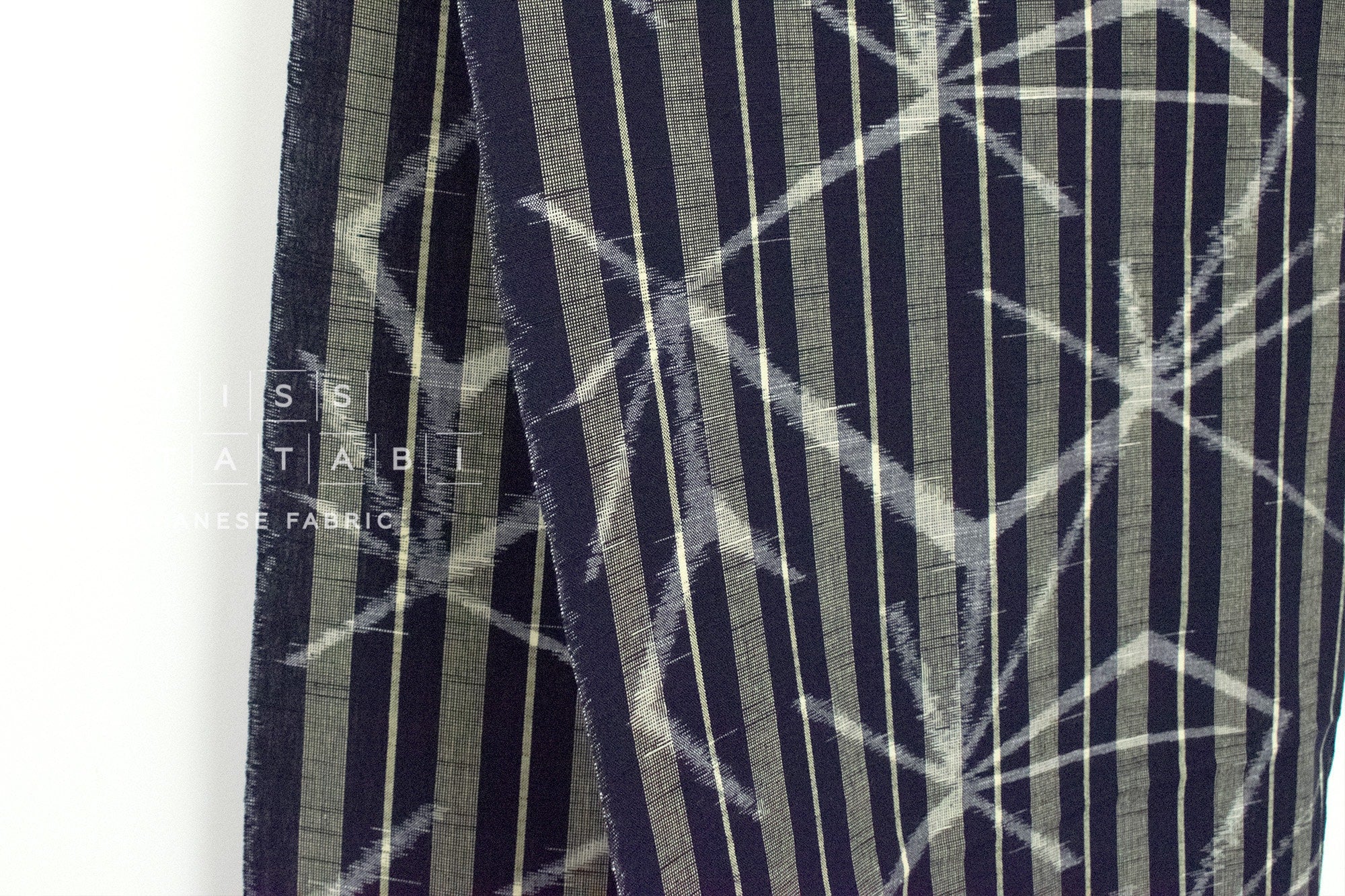 Shokunin Collection Kurume Kasuri Aizome Stripe Asanoha - 50cm