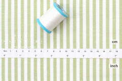 DEADSTOCK Japanese Fabric Yarn Dyed Stripes - green - 50cm