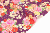 DEADSTOCK - Japanese Fabric Floral Ties - purple - 50cm