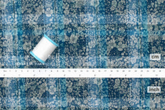 DEADSTOCK - Japanese Fabric Yarn-Dyed Indigo Madras Check - A - 50cm