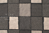 Japanese Fabric Yarn Dyed Woven Jacquard Patch - black, latte - 50cm
