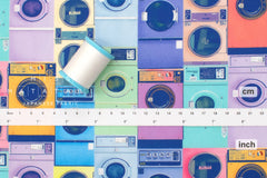 Japanese Fabric At the Laundromat - 50cm