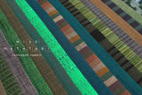 Shokunin Collection Kurume Kasuri Indigo Fabric - patchwork II green - 50cm