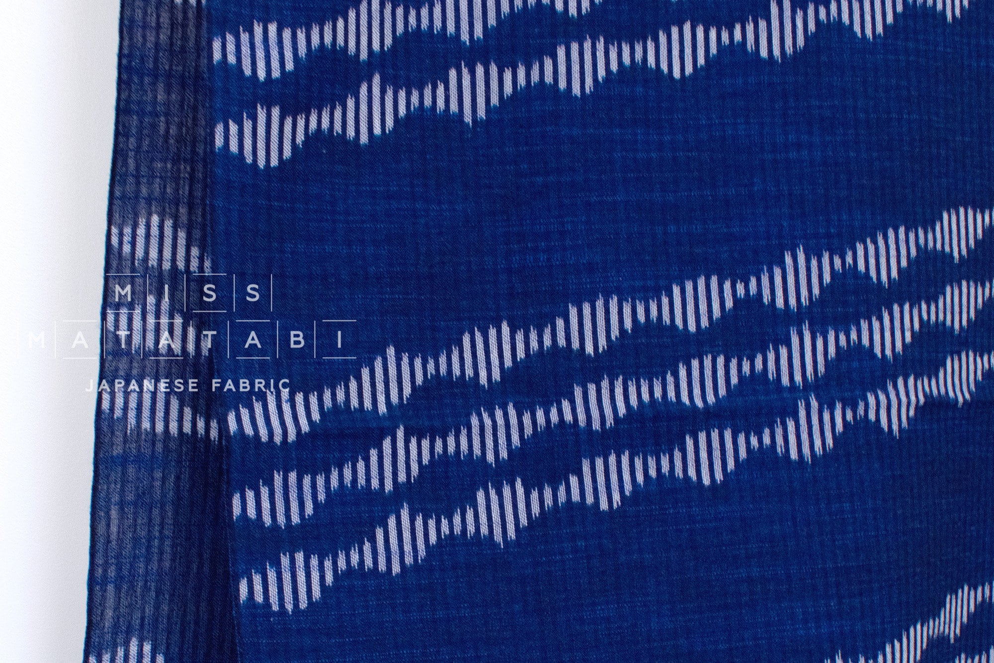 Shokunin Collection Kurume Kasuri Naname Seigaiha - 50cm