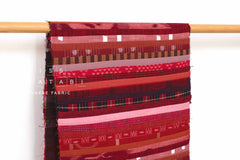 Shokunin Collection Kurume Kasuri Indigo Fabric - patchwork II red - 50cm