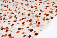 DEADSTOCK Japanese Fabric Bubbles Ripple Lawn - orange - 50cm