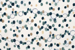 DEADSTOCK Japanese Fabric Bubbles Ripple Lawn - green - 50cm