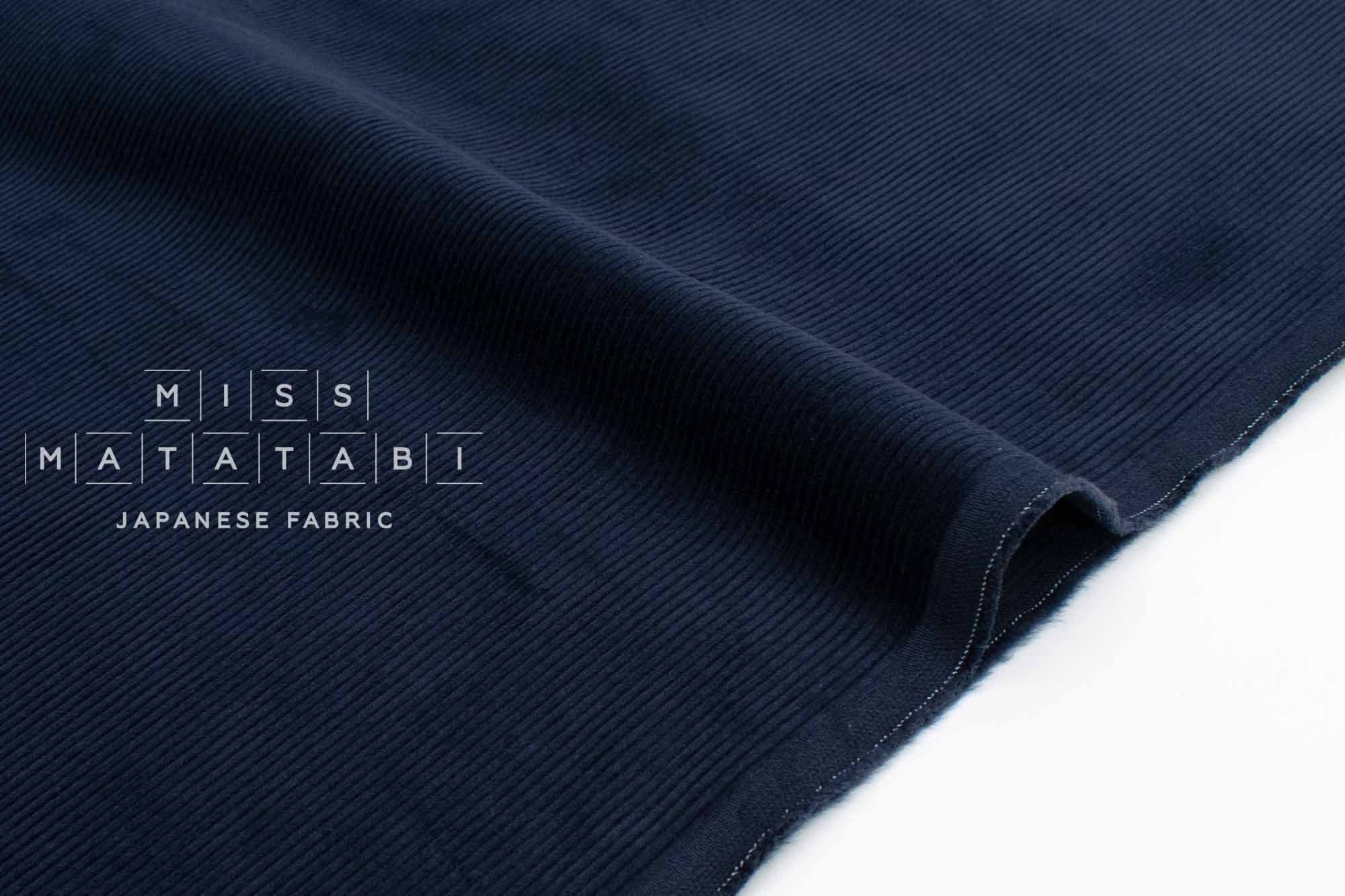 DEADSTOCK Japanese Fabric 11-wale Corduroy - navy blue - 50cm