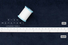 DEADSTOCK Japanese Fabric 11-wale Corduroy - navy blue - 50cm
