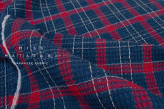 DEADSTOCK - Japanese Fabric Yarn-Dyed Waffle Plaid - 50cm