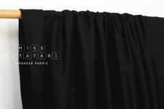 DEADSTOCK - Japanese Fabric 100% Wool Knit - black - 50cm