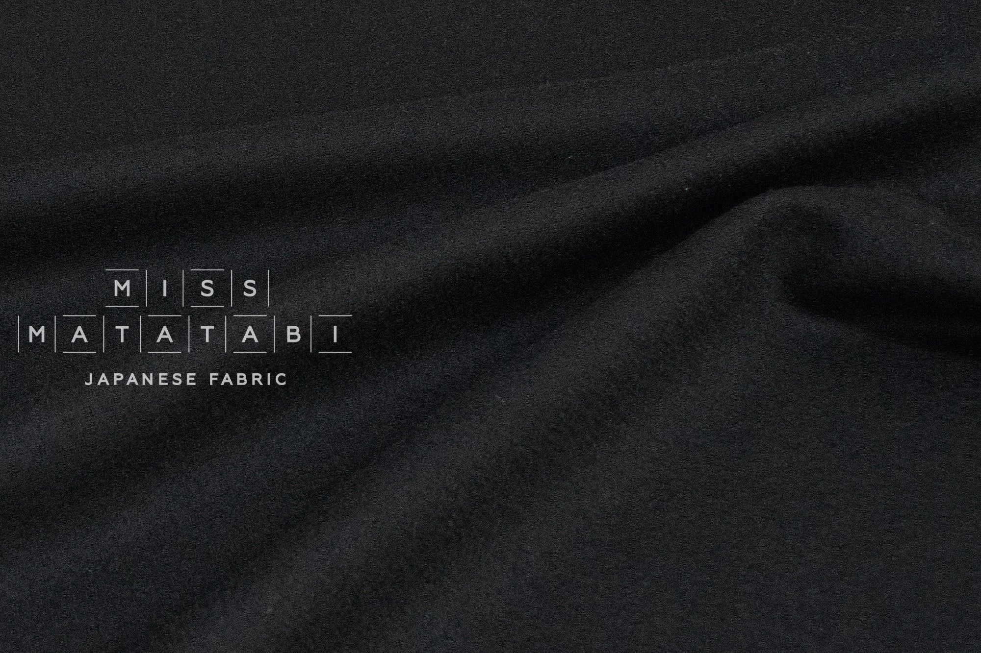 DEADSTOCK - Japanese Fabric 100% Wool Knit - black - 50cm