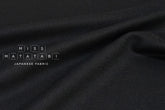 DEADSTOCK - Japanese Fabric 100% Wool Knit - black - 50cm