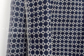 DEADSTOCK - Japanese Fabric Embroidered Eyelet Linen II - navy - 50cm