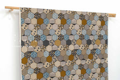 Japanese Fabric Canvas Hexies - B - 50cm