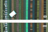 Shokunin Collection Kurume Kasuri Indigo Fabric - patchwork II green - 50cm