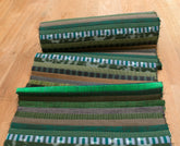 Shokunin Collection Kurume Kasuri Indigo Fabric - patchwork II green - 50cm