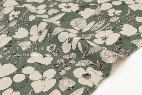Japanese Fabric Growth Linen Blend - D - 50cm