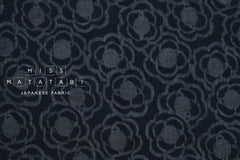 Japanese Fabric Textured Voile - floral - E - 50cm