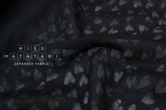 Japanese Fabric Textured Voile - Hearts - B - 50cm