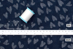 Japanese Fabric Textured Voile - Hearts - E - 50cm