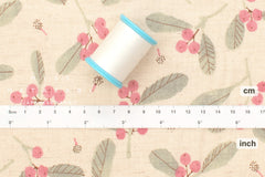 Japanese Fabric Winter Berries Linen Blend - A - 50cm