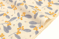 Japanese Fabric Winter Berries Linen Blend - B - 50cm