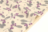 Japanese Fabric Winter Berries Linen Blend - C - 50cm