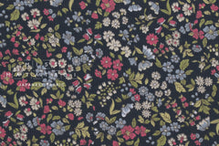 Japanese Fabric Corduroy Allie Floral - C - 50cm