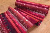 Shokunin Collection Kurume Kasuri Indigo Fabric - patchwork II red - 50cm