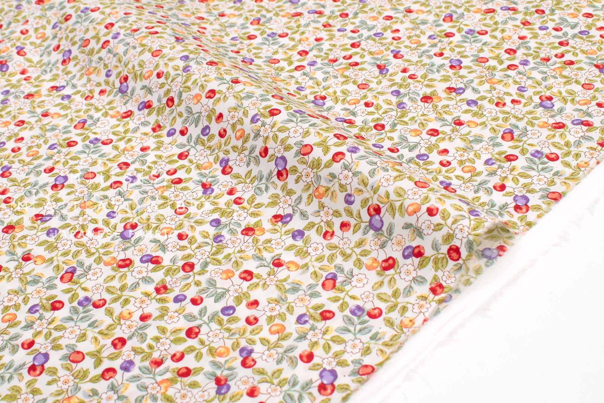 Japanese Fabric Cherries and Blossoms - E - 50cm