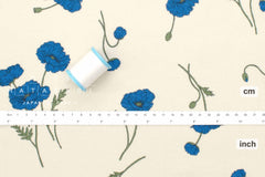 Japanese Fabric Hokkoh Poppies Brushed Cotton - A - 50cm