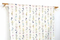 Japanese Fabric Flower Trails Linen Blend - A - 50cm