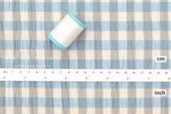 Japanese Fabric Shokunin Collection Yarn-Dyed Check - blue - 50cm