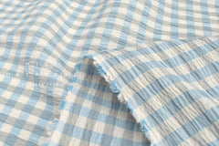 Japanese Fabric Shokunin Collection Yarn-Dyed Check - blue - 50cm