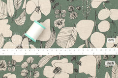 Japanese Fabric Growth Linen Blend - D - 50cm