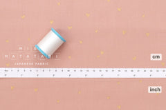 Japanese Fabric Metallic Gold Love Hearts - B - 50cm