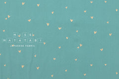 Japanese Fabric Metallic Gold Love Hearts - C - 50cm