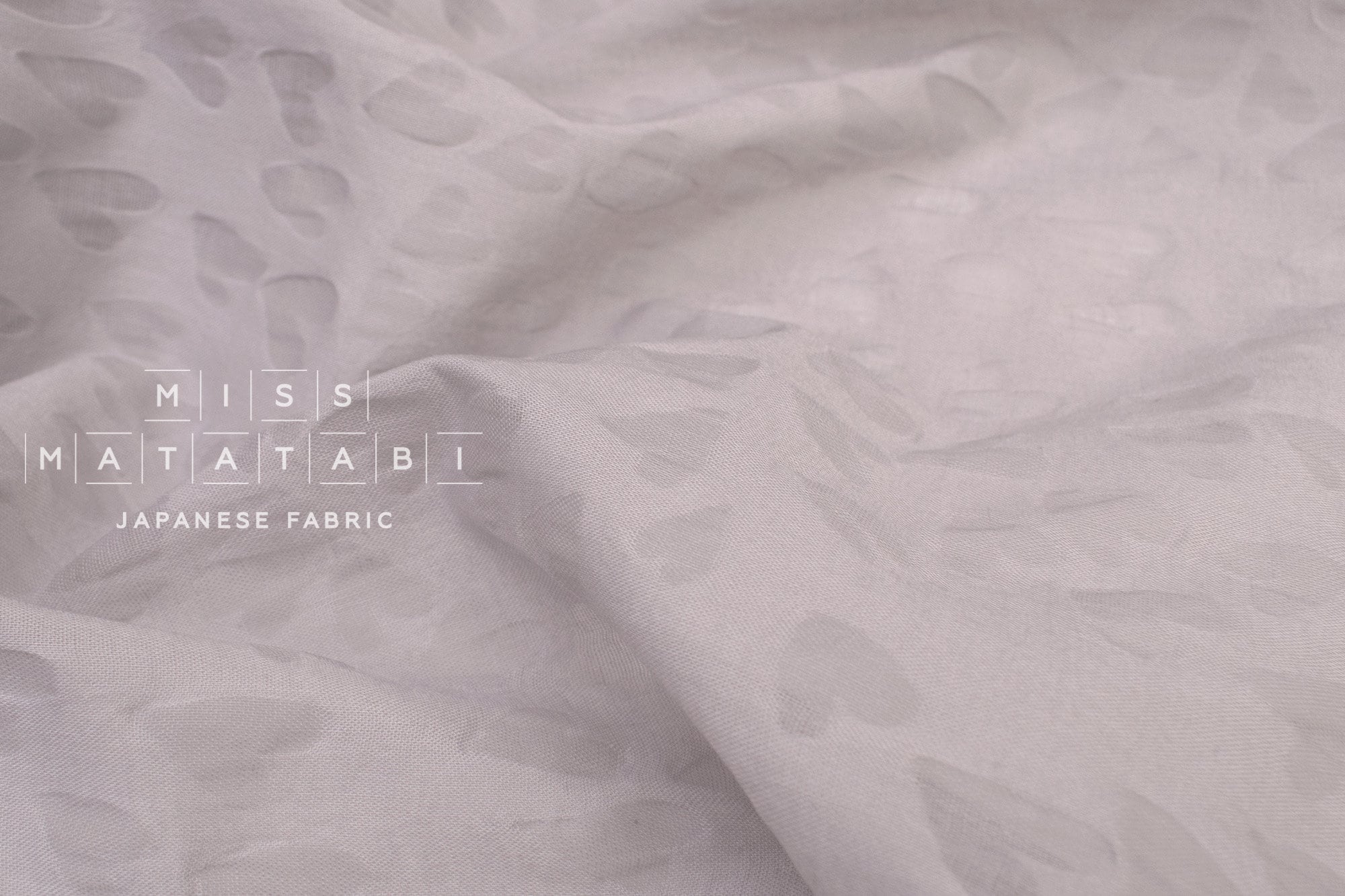 Japanese Fabric Textured Voile - Hearts - C - 50cm