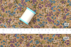 Japanese Fabric Corduroy Allie Floral - B - 50cm