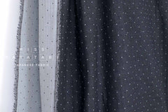 Japanese Fabric Shokunin Collection Yarn-Dyed Dobby Weave Double Gauze - black - 50cm
