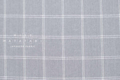 Japanese Fabric Shokunin Collection Yarn-Dyed Check Dobby - grey - 50cm